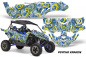 Preview: Psycho Kraken Background = Blue, Design color = Yellow for Yamaha YXZ 1000R