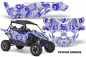Preview: Psycho Kraken Background = Silver, Design color = Blue for Yamaha YXZ 1000R