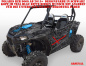 Preview: Arsenal Schwarz, Schädel in Teal für Polaris RZR 900S/1000S 2 Türer 2015-2020