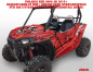 Preview: Joker Hintergrund Rot, Jokerfarbe Schwarz-Weiß für Polaris RZR 900S/1000S 2 Türer 2015-2020