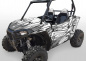 Preview: Racer-X Hintergrundfarbe = Weiß, Designfarbe = Silber für Polaris RZR 900S/1000S 2 Türer 2015-2020