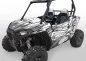Preview: Racer-X Hintergrundfarbe = Weiß, Designfarbe = Silber für Polaris RZR 900S/1000S 2 Türer 2015-2020