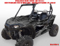 Preview: Racer-X Hintergrundfarbe = Schwarz, Designfarbe = Grau für Polaris RZR 900S/1000S 2 Türer 2015-2020
