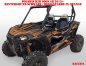 Preview: Racer-X Hintergrundfarbe = Schwarz, Designfarbe = Orange für Polaris RZR 900S/1000S 2 Türer 2015-2020