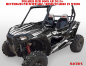 Preview: Racer-X Hintergrundfarbe = Schwarz, Designfarbe = Weiß für Polaris RZR 900S/1000S 2 Türer 2015-2020