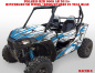 Preview: Racer-X Hintergrundfarbe = Weiß, Designfarbe = Voodoo Blau für Polaris RZR 900S/1000S 2 Türer 2015-2020