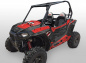 Preview: War Machine Hintergrund = Rot, Designfarbe = Schwarz für Polaris RZR 900S/1000S 2 Türer 2015-2020