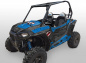 Preview: War Machine Hintergrund = Voodoo Blau, Designfarbe = Schwarz für Polaris RZR 900S/1000S 2 Türer 2015-2020