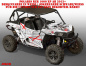 Preview: Joker Hintergrund Weiß, Jokerfarbe Schwarz-Weiß für Polaris RZR 1000 XP/Turbo 2 Türer 2013-2018