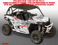 Preview: Nitro Weiß, Feuerfarbe = Dekorfarbe für Polaris RZR 1000 XP/Turbo 2 Türer 2013-2018