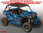 Preview: Racer-X Hintergrundfarbe = Voodoo Blau, Designfarbe = Schwarz für Polaris RZR 1000 XP/Turbo 2 Türer 2013-2018