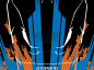 Preview: Racer-X Hintergrundfarbe = Schwarz, Designfarbe = Blau-Orange für Polaris RZR 1000 XP/Turbo 2 Türer 2013-2018