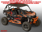 Preview: Racer-X Hintergrundfarbe = Schwarz, Designfarbe = Orange für Polaris RZR 1000 XP/Turbo 2 Türer 2013-2018