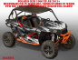Preview: Racer-X Hintergrundfarbe = Schwarz, Designfarbe = Weiß für Polaris RZR 1000 XP/Turbo 2 Türer 2013-2018