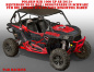 Preview: War Machine Hintergrund = Rot, Designfarbe = Schwarz für Polaris RZR 1000 XP/Turbo 2 Türer 2013-2018