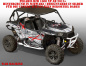Preview: War Machine Hintergrund = Schwarz, Designfarbe = Silber für Polaris RZR 1000 XP/Turbo 2 Türer 2013-2018