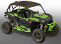 Preview: War Machine Hintergrund = Hellgrün, Designfarbe = Schwarz für Polaris RZR 1000 XP/Turbo 2 Türer 2013-2018