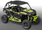 Preview: War Machine Hintergrund = Turbo Grün, Designfarbe = Schwarz für Polaris RZR 1000 XP/Turbo 2 Türer 2013-2018