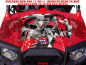 Preview: Joker Hintergrund Rot, Jokerfarbe Schwarz-Weiß für Polaris RZR 900XP - 2011-2014
