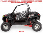 Preview: Joker Hintergrund Schwarz, Jokerfarbe Rot-Weiß für Polaris RZR 900XP - 2011-2014