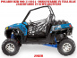 Preview: Joker Hintergrund Teal Blau, Jokerfarbe Schwarz-Weiß für Polaris RZR 900XP - 2011-2014