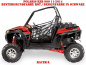 Preview: Racer-X Hintergrundfarbe = Rot, Designfarbe = Schwarz für Polaris RZR 900XP - 2011-2014