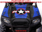 Preview: War Machine Hintergrund = Schwarz, Designfarbe = Blau für Polaris RZR 900XP - 2011-2014