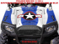 Preview: War Machine Hintergrund = Weiß, Designfarbe = Blau für Polaris RZR 900XP - 2011-2014