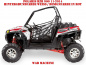 Preview: War Machine Hintergrund = Hellgrün, Designfarbe = Silber für Polaris RZR 900XP - 2011-2014