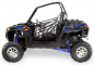 Preview: War Machine Hintergrund = Schwarz, Designfarbe = Blau für Polaris RZR 900XP - 2011-2014