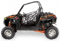 Preview: War Machine Hintergrund = Schwarz, Designfarbe = Orange für Polaris RZR 900XP - 2011-2014