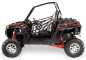 Preview: War Machine Hintergrund = Schwarz, Designfarbe = Rot für Polaris RZR 900XP - 2011-2014
