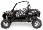 Preview: War Machine Hintergrund = Schwarz, Designfarbe = Weiß für Polaris RZR 900XP - 2011-2014