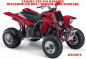 Preview: Racer-X Hintergrundfarbe = Rot, Designfarbe = Schwarz für Yamaha Banshee YFZ 350