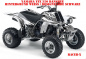 Preview: Racer-X Hintergrundfarbe = Weiß, Designfarbe = Schwarz für Yamaha Banshee YFZ 350