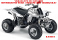 Preview: Racer-X Hintergrundfarbe = Weiß, Designfarbe = Silber für Yamaha Banshee YFZ 350