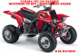 Preview: War Machine Hintergrund = Rot, Designfarbe = Silber für Yamaha Banshee YFZ 350
