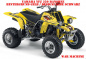 Preview: War Machine Hintergrund = Gelb, Designfarbe = Schwarz für Yamaha Banshee YFZ 350