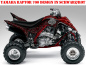 Preview: Invision Plaid Schwarz-Dunkelrot für Yamaha Raptor YFM 700 R 2006-2012