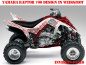 Preview: Invision Plaid Weiß-Dunkelrot für Yamaha Raptor YFM 700 R 2006-2012