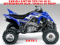 Preview: Racer-X Hintergrundfarbe = Blau, Designfarbe = Weiß für Yamaha Raptor YFM 700 R 2006-2012