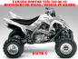 Preview: Racer-X Hintergrundfarbe = Weiß, Designfarbe = Silber für Yamaha Raptor YFM 700 R 2006-2012