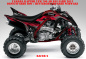 Preview: Racer-X Hintergrundfarbe = Schwarz, Designfarbe = Rot für Yamaha Raptor YFM 700 R up 2013+