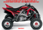 Preview: Racer-X Hintergrundfarbe = Rot, Designfarbe = Schwarz für Yamaha Raptor YFM 700 R up 2013+