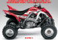 Preview: Racer-X Hintergrundfarbe = Rot, Designfarbe = Weiß für Yamaha Raptor YFM 700 R up 2013+