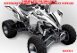 Preview: Racer-X Hintergrundfarbe = Weiß, Designfarbe = Schwarz für Yamaha YFZ 450 2004-2008 & 2012-2014