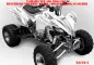 Preview: Racer-X Background = White, Design color = Silver for Yamaha YFZ 450 2004-2008 & 2012-2014