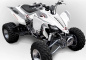 Preview: War Machine Hintergrund = Weiß, Designfarbe = Silber für Yamaha YFZ 450 2004-2008 & 2012-2014