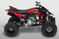 Preview: War Machine Hintergrund = Schwarz, Designfarbe = Rot für Yamaha YFZ 450R 2009-2013