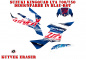 Preview: Eraser Blau-Rot für Suzuki King Quad LT-A 700/750